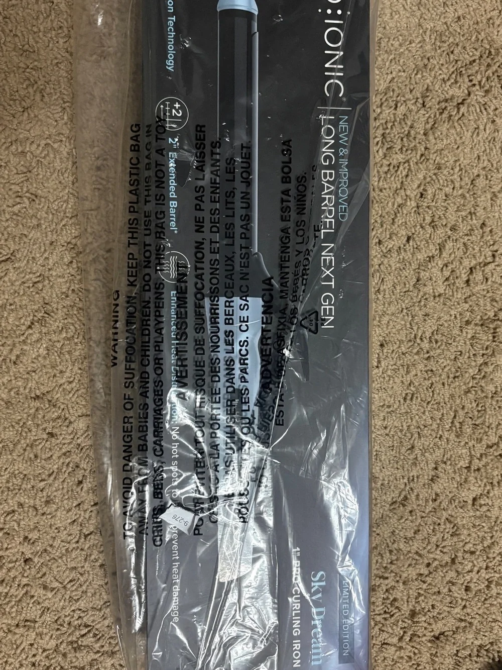 Bio Iconic Long Barrel 1” Next Gen Curling Iron - Sky Dream